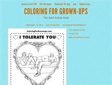Tablet Screenshot of coloringforgrownups.com